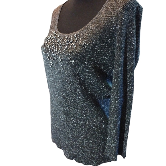 AUGUST Silk Bead Embellished Top - Picture 2 of 5